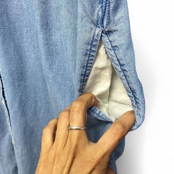 Gap blue denim sleeveless midi dress size XS - Picture 5 of 7